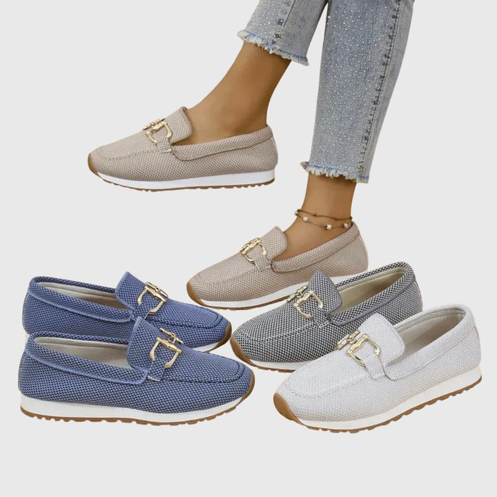 Annie | Chain Accent Slip-On Loafers