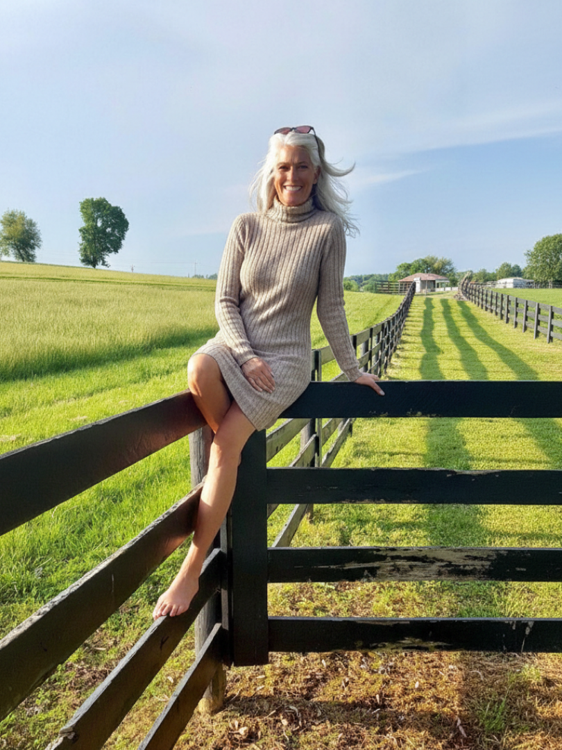 Margot | Ribbed Knit Turtleneck Dress