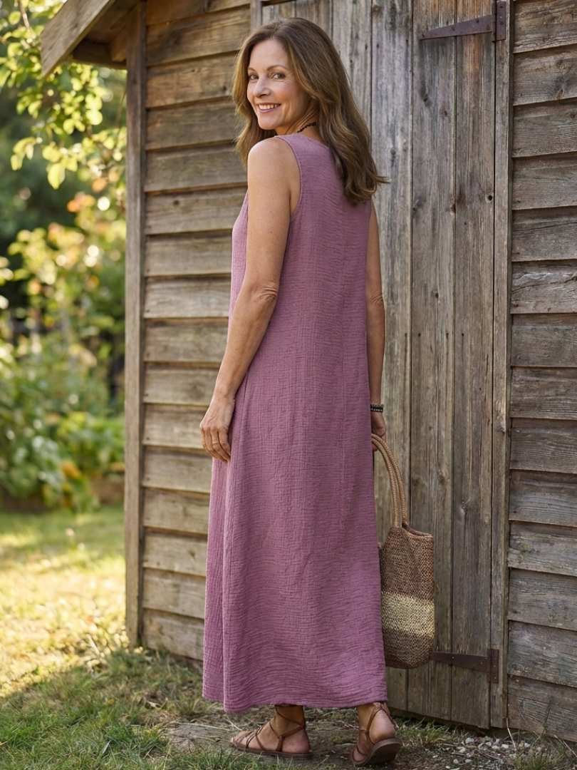 Lydia | Sleeveless V Neck Maxi Dress
