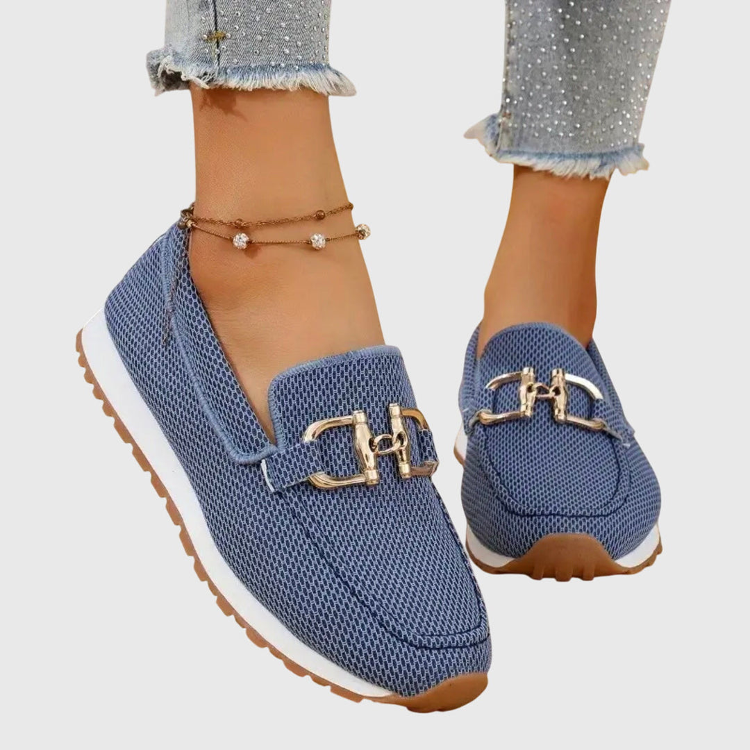 Annie | Chain Accent Slip-On Loafers