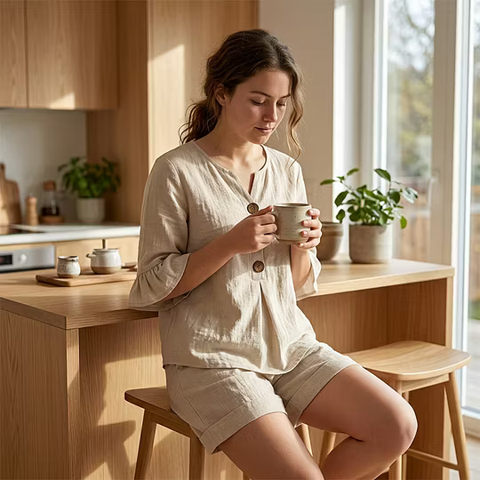 Giselle | Relaxed Button-Front Two-Piece Set