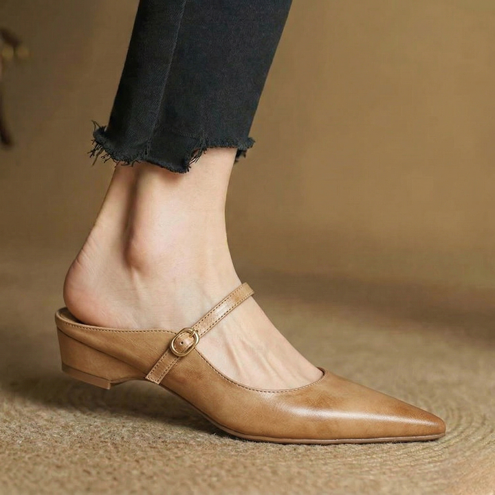 Neok | Pointed-Toe Mary Jane Heel Mules