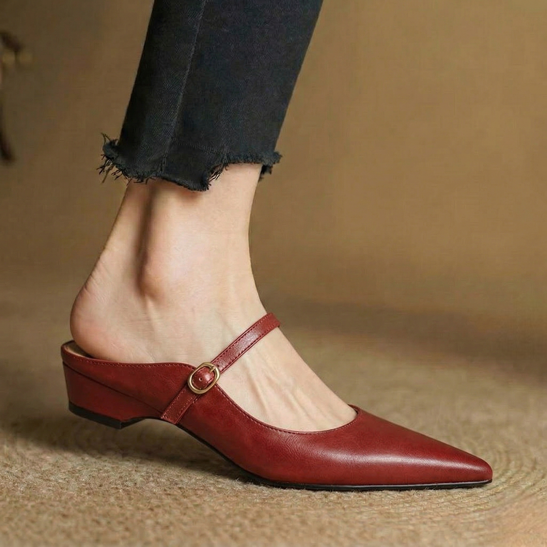 Neok | Pointed-Toe Mary Jane Heel Mules