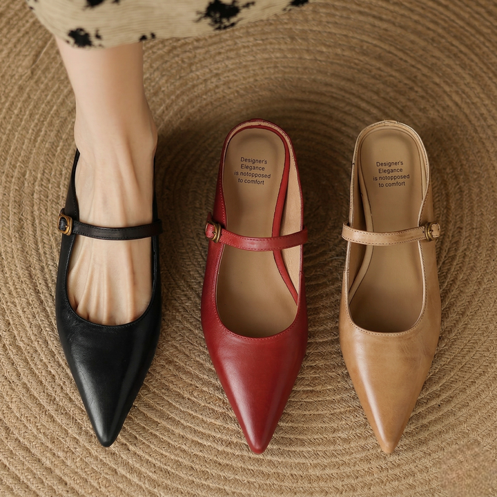 Neok | Pointed-Toe Mary Jane Heel Mules