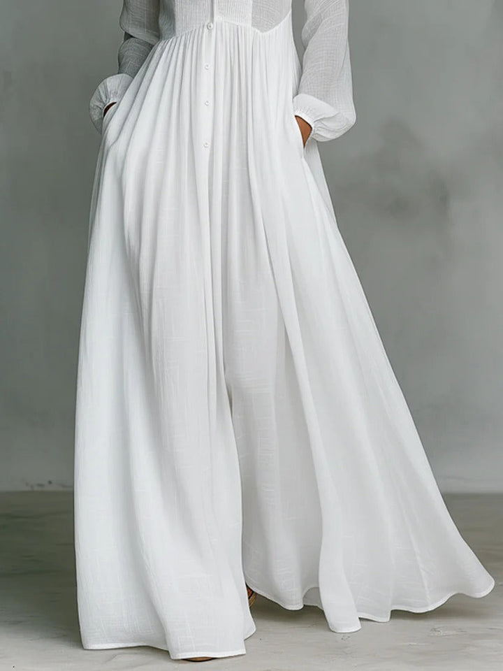 Barbara | Flowing Button-Front Maxi Dress