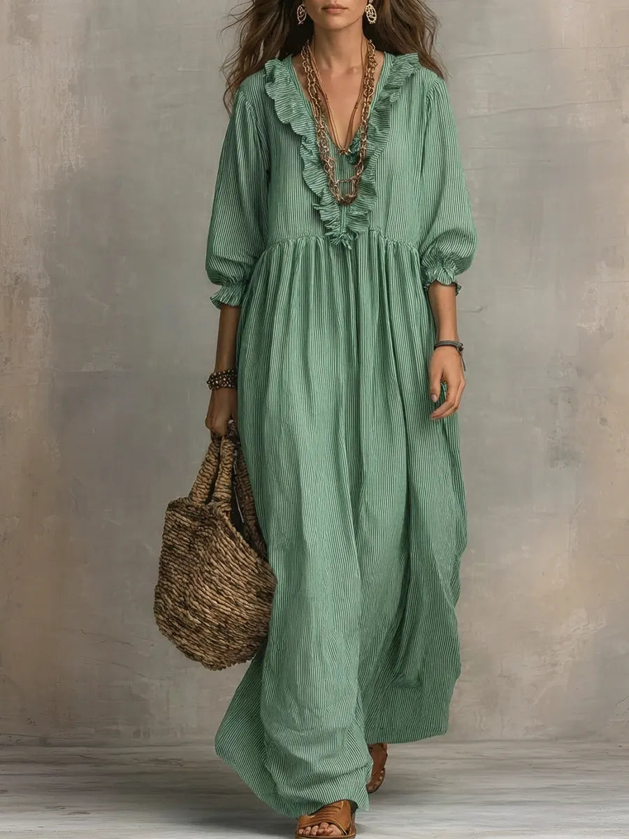 Elowen | Boho Long Sleeve Maxi Dress