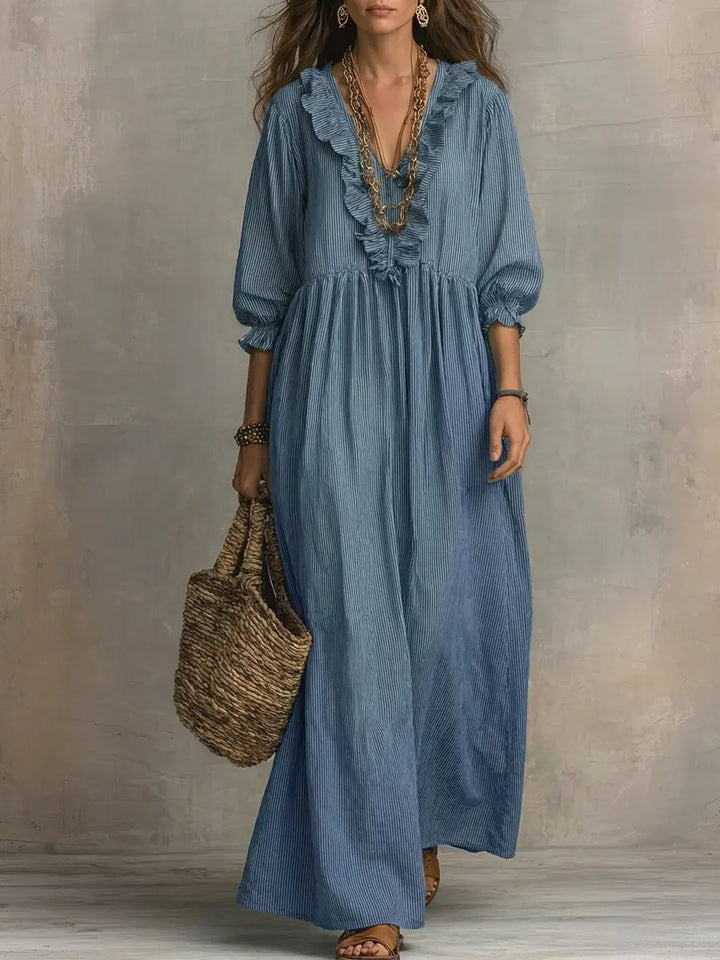 Elowen | Boho Long Sleeve Maxi Dress