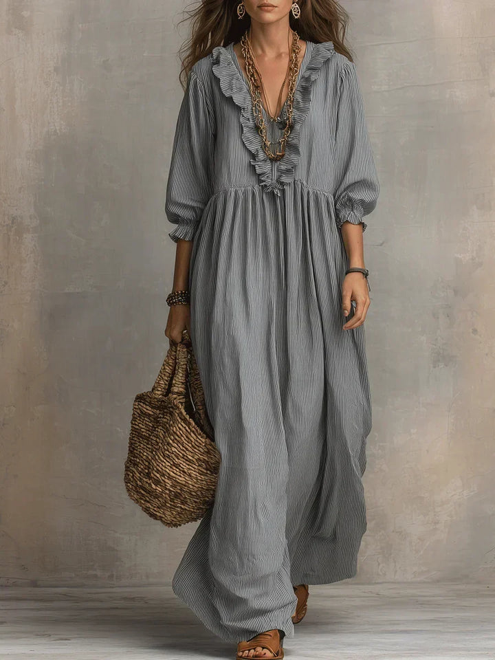 Elowen | Boho Long Sleeve Maxi Dress