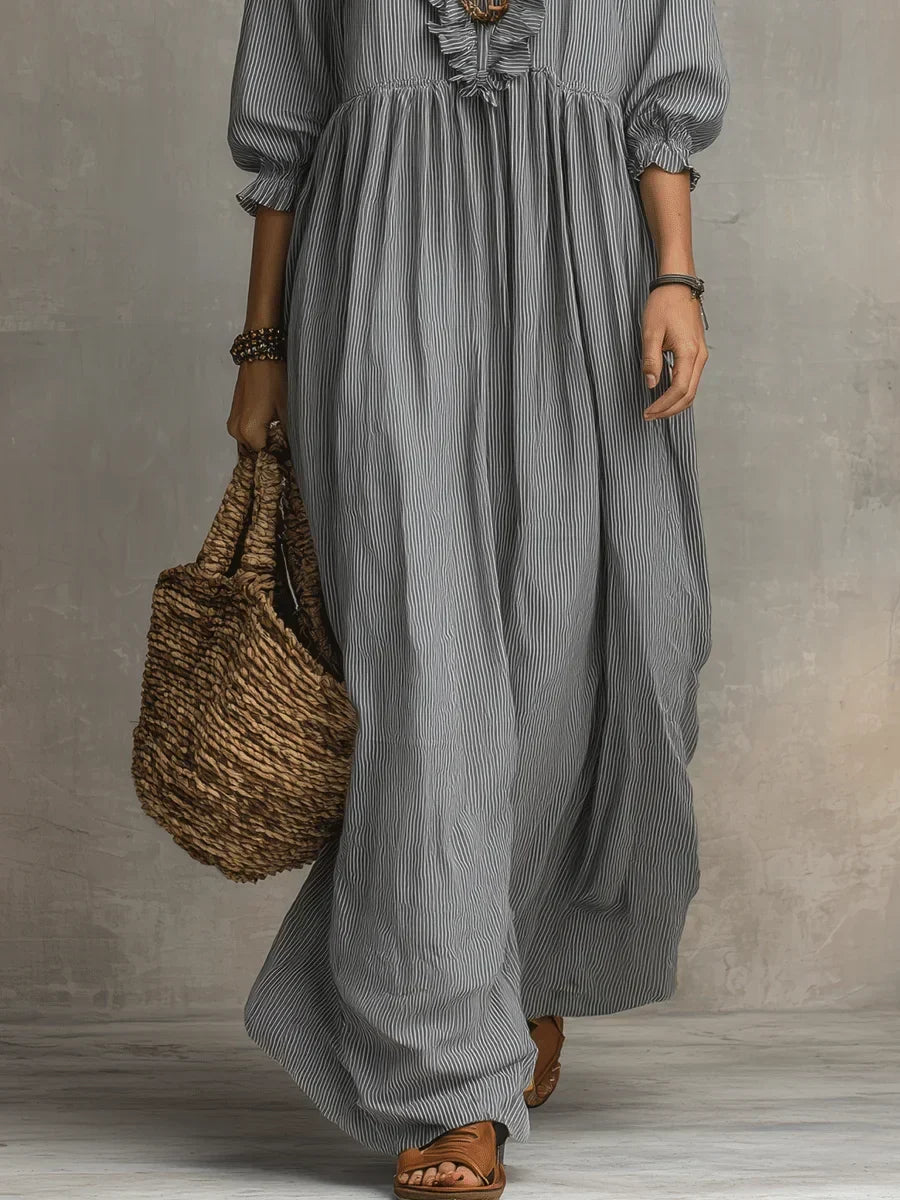 Elowen | Boho Long Sleeve Maxi Dress