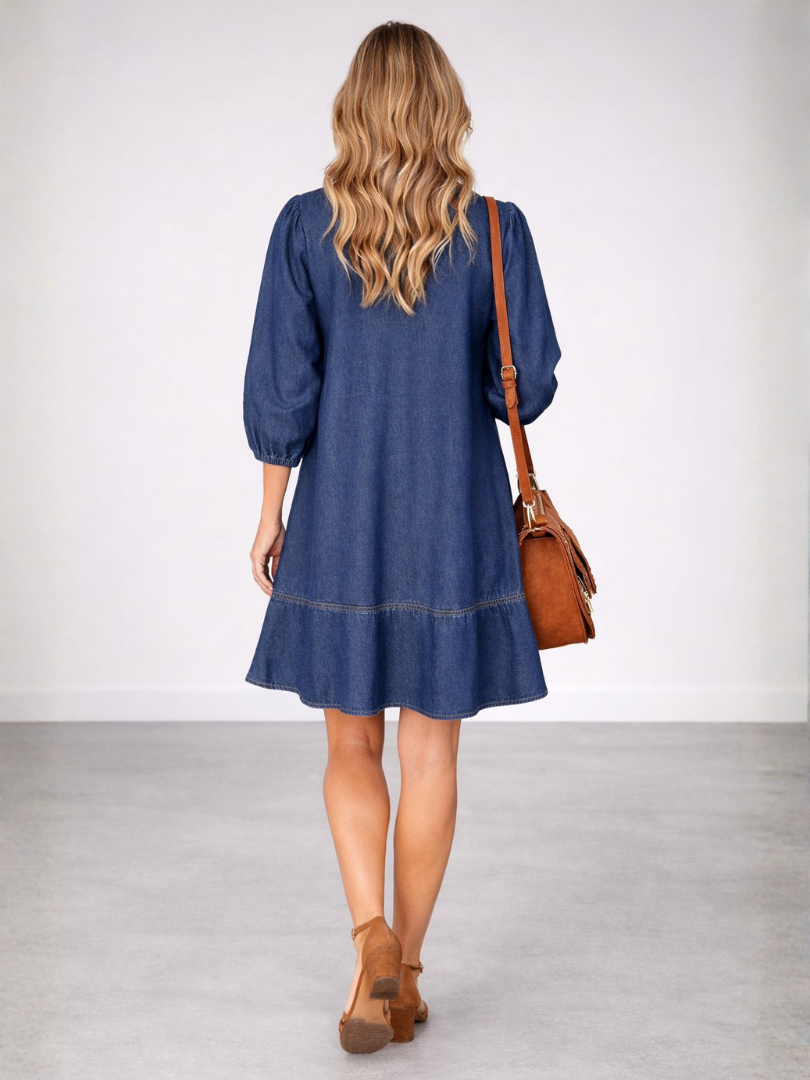 Isolde | Relaxed Denim Shift Dress