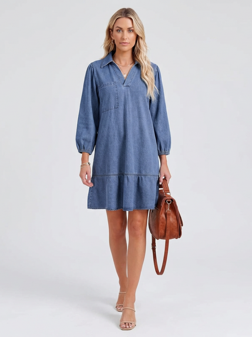 Isolde | Relaxed Denim Shift Dress