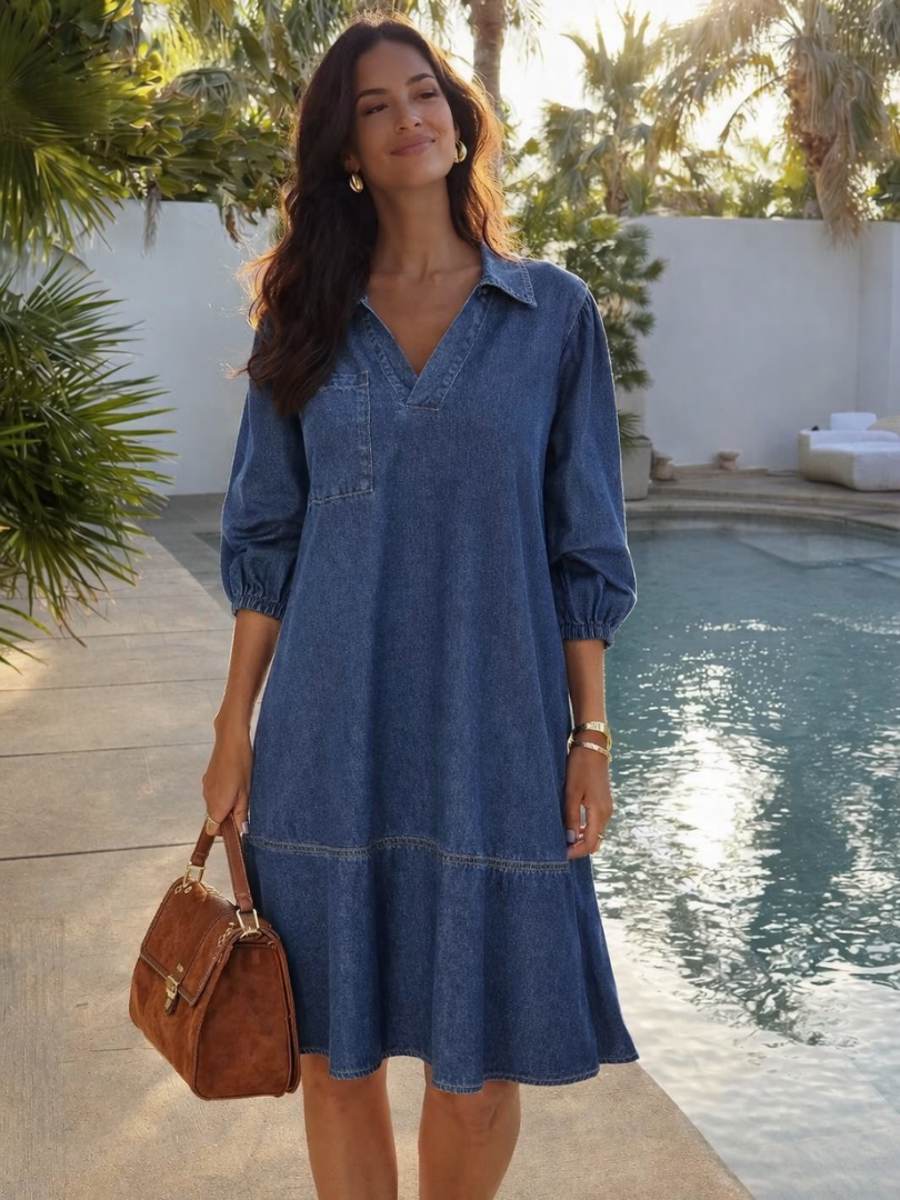 Isolde | Relaxed Denim Shift Dress
